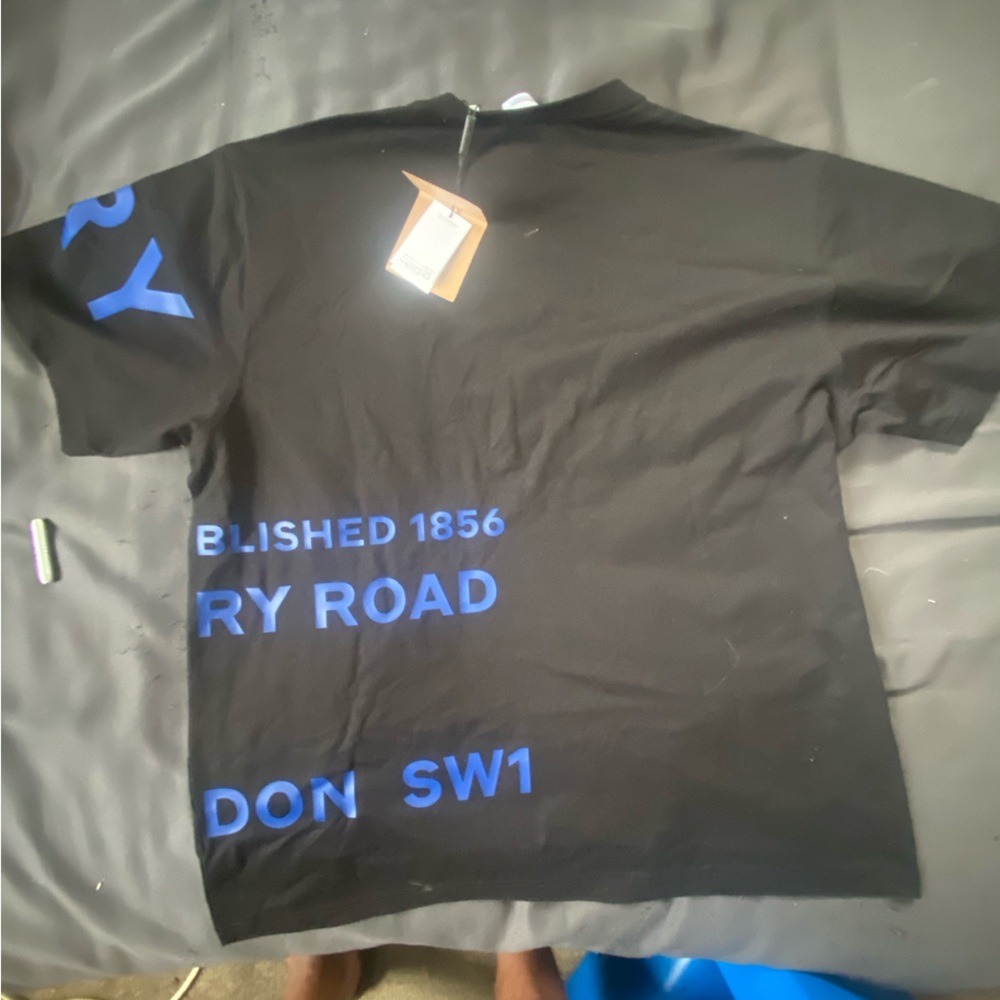 Men’s Burberry T Shirt , Black & Blue NEW